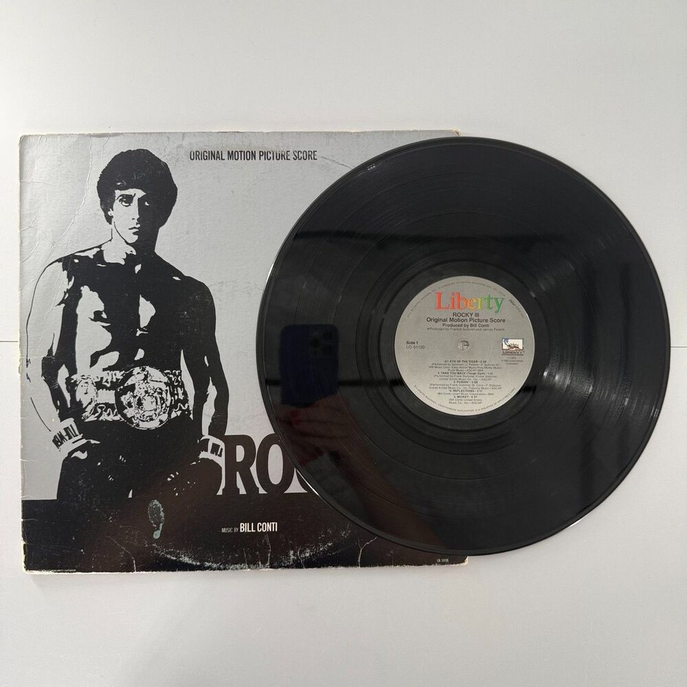 Rocky III OST LP Vinyl 1982 Bill Conti Eye of the Tiger Liberty LO-51130 #82